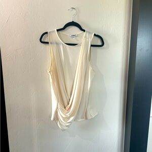 Express Sleeveless ivory blouse sz large